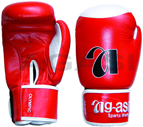 Boxing Gloves Red Leather